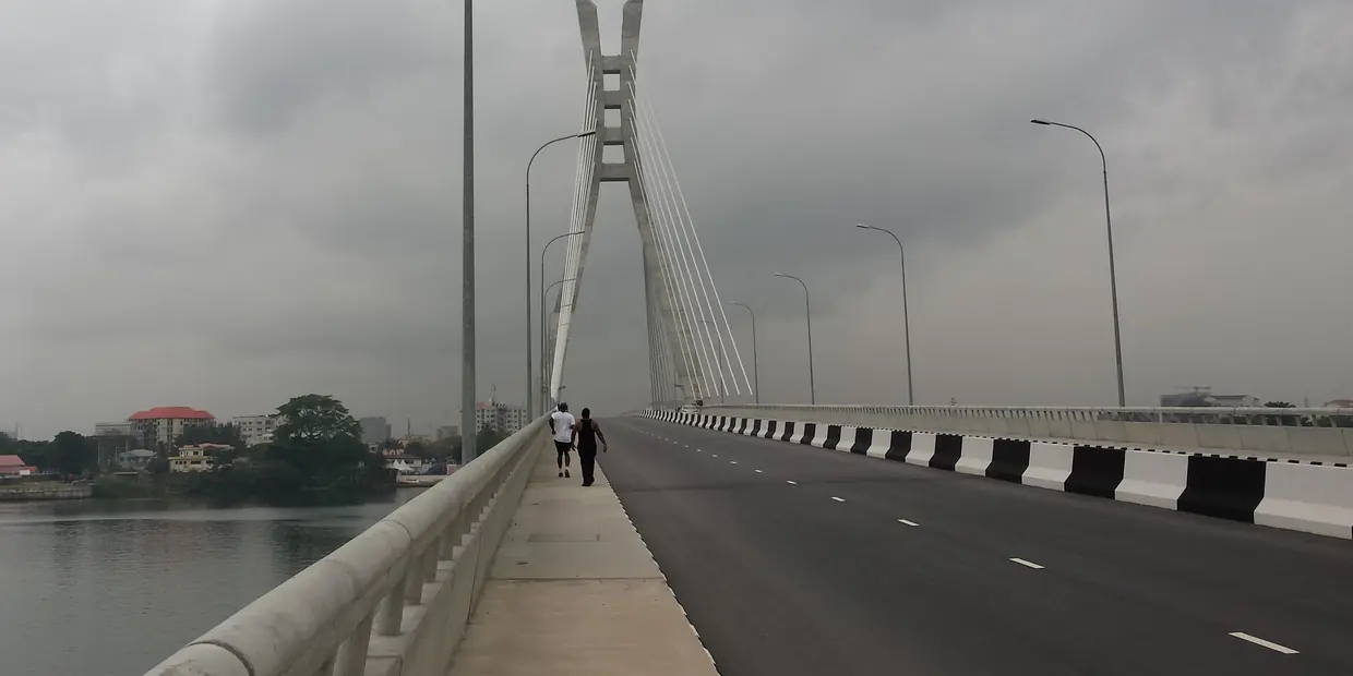 The cable-stayed Lekki–Ikoyi Link Bridge in Lagos
